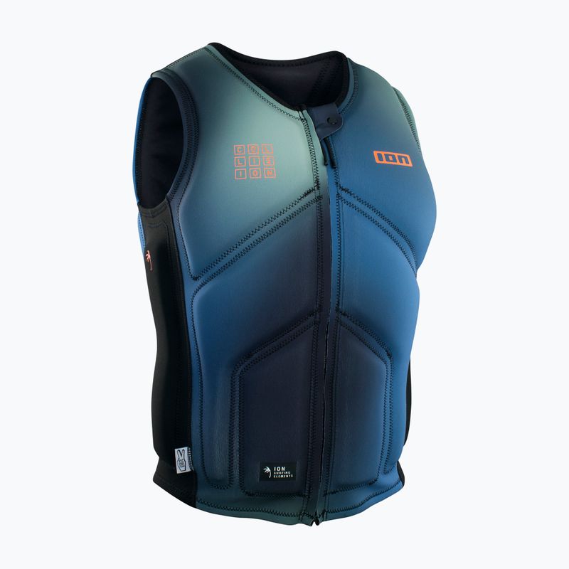 Kamizelka ochronna męska ION Collision Core Front Zip blue gradient