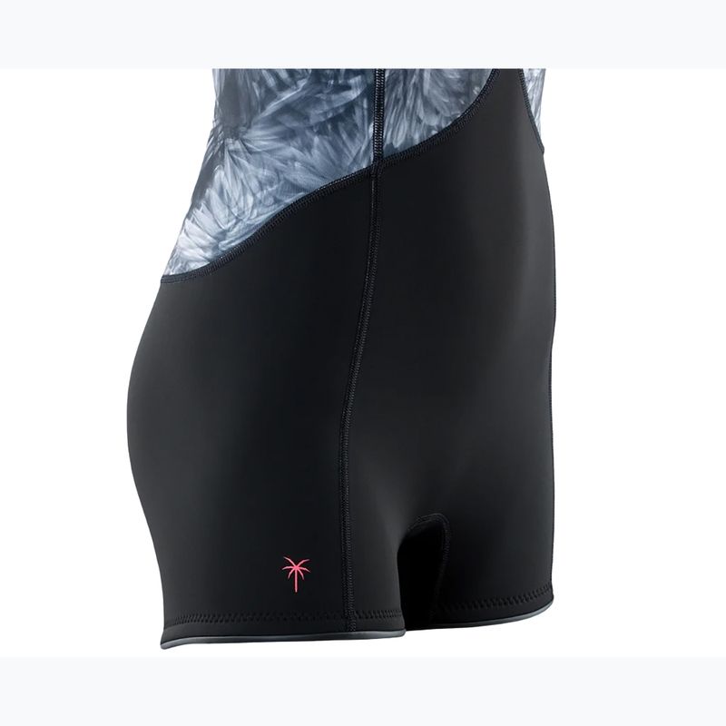 Pianka do pływania damska ION Amaze Shorty 2.0 mm Back Zip black flowers 6