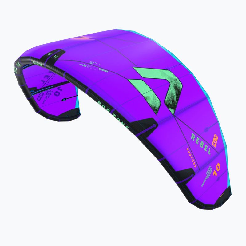 Latawiec kitesurfingowy DUOTONE Rebel SLS 2026 purple/green 2
