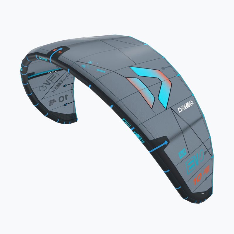 Latawiec kitesurfingowy Duotone Evo SLS dark grey/turquoise 2