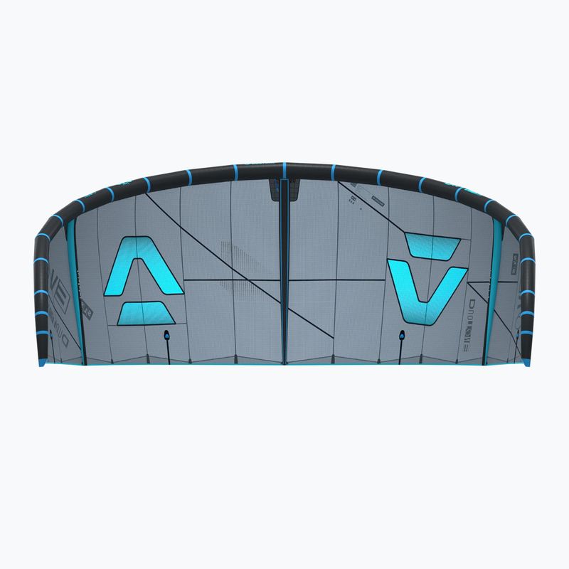 Latawiec kitesurfingowy Duotone Evo SLS dark grey/turquoise 4