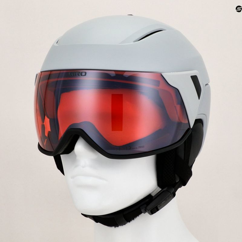 Kask narciarski Giro Orbit Spherical matte light grey/vivid ember 9