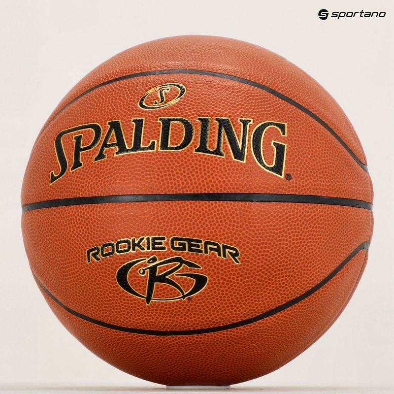 Piłka do koszykówki dziecięca Spalding Rookie Gear Leather pomarańczowy rozmiar 5 5