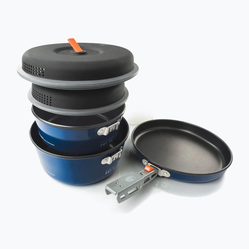 Zestaw garnków turystycznych GSI Outdoors Bugaboo Ceramic Base Camper Medium blue 2