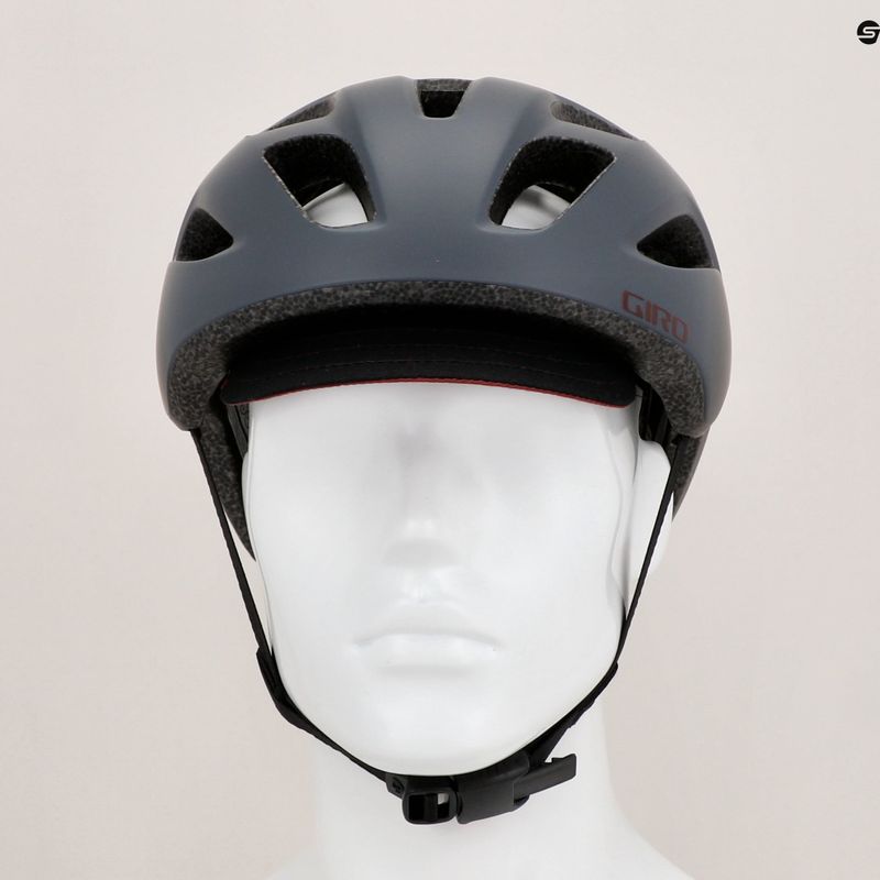 Kask rowerowy Giro Cormick matte grey maroon 9