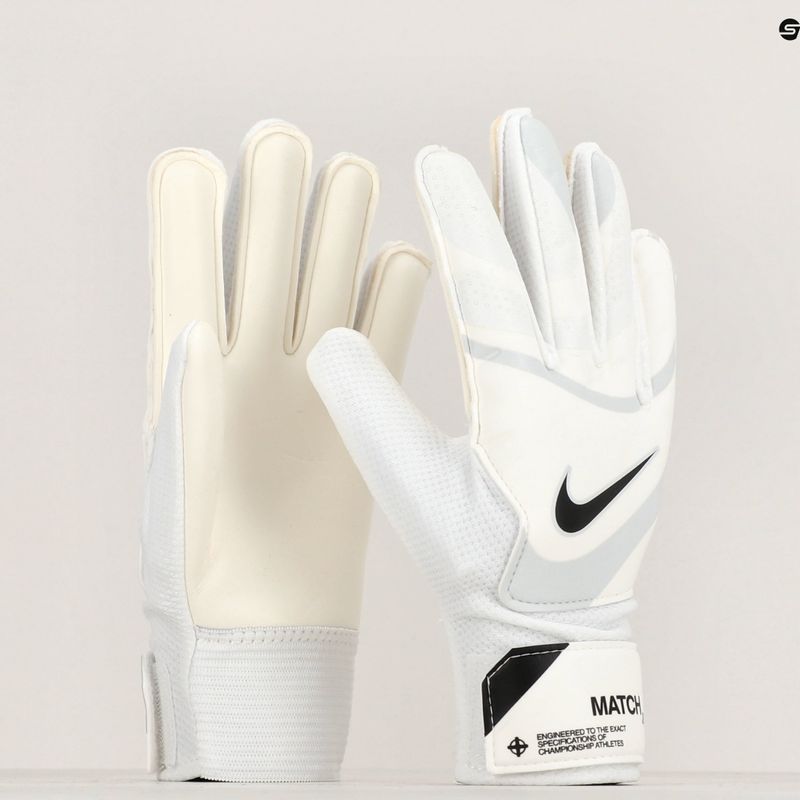 Rękawice bramkarskie dziecięce Nike Match white/pure platinum/black 6