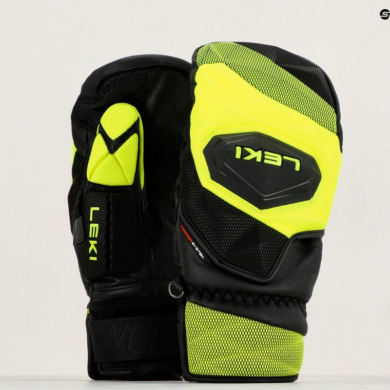 Rękawice narciarskie męskie LEKI WCR Venom SL 3D Mitt black ice/lemon 9
