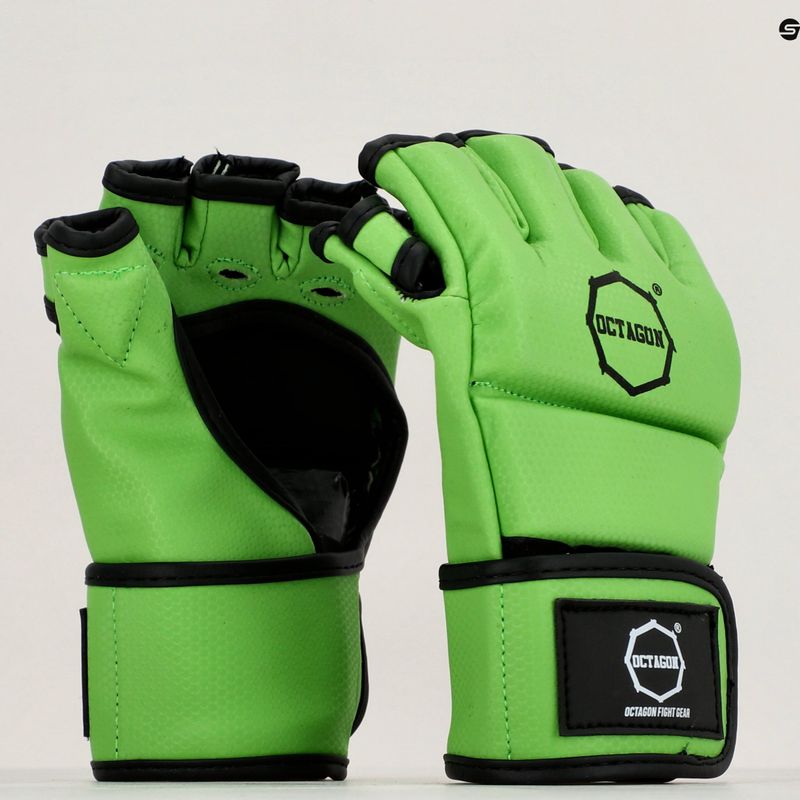 Rękawice grapplingowe Octagon Kevlar MMA green 7