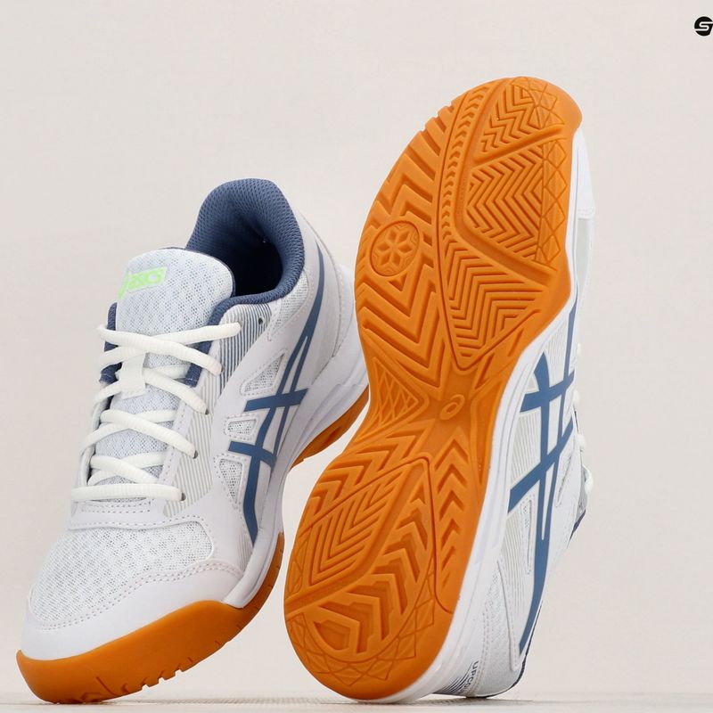 Buty do siatkówki dziecięce ASICS Upcourt 5 GS white/denim blue 10