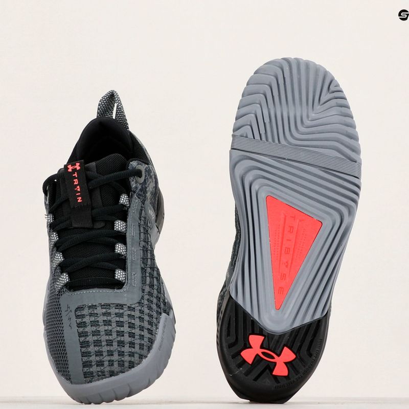 Buty treningowe męskie Under Armour TriBase Reign 6 gray void/pitch gray/rush red 14