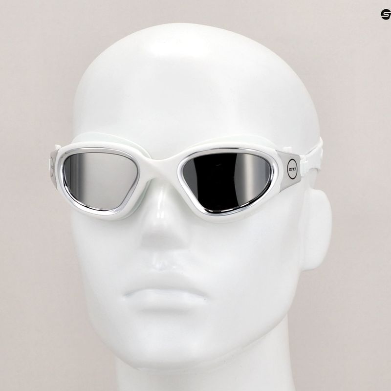 Okulary do pływania ZONE3 Vapour white/silver 12