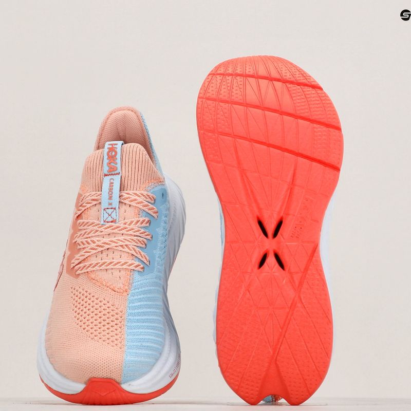 Buty do biegania damskie HOKA Carbon X 3 peach parfait/summer song 11