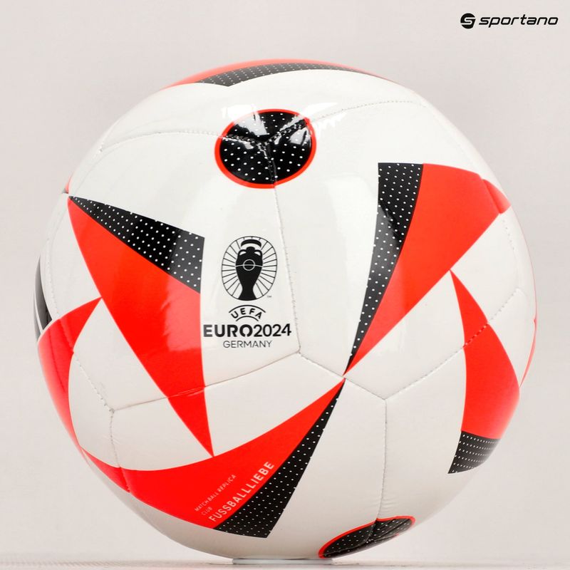 Piłka do piłki nożnej adidas Fussballliebe Club EURO 2024 white/solar red/black rozmiar 4 6