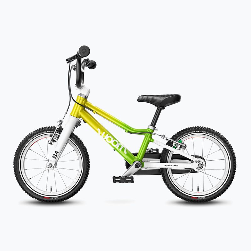 Rower dziecięcy woom 2 + Nóżka Leggie S atomic neon 2