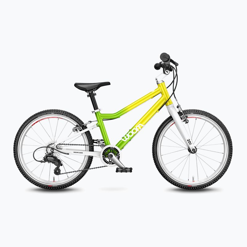 Rower dziecięcy woom 4 + Nóżka Leggie M atomic neon