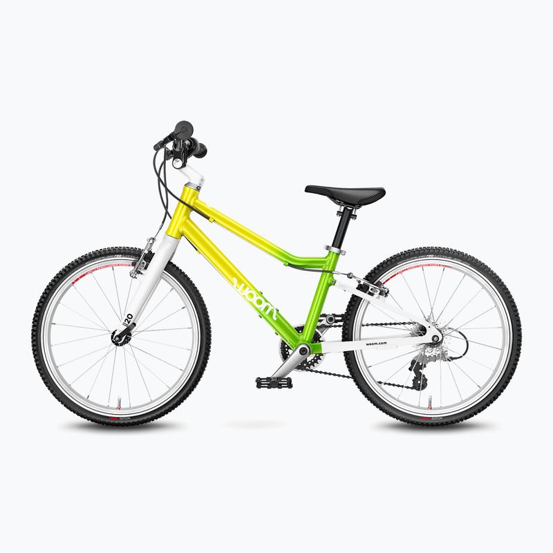 Rower dziecięcy woom 4 + Nóżka Leggie M atomic neon 2