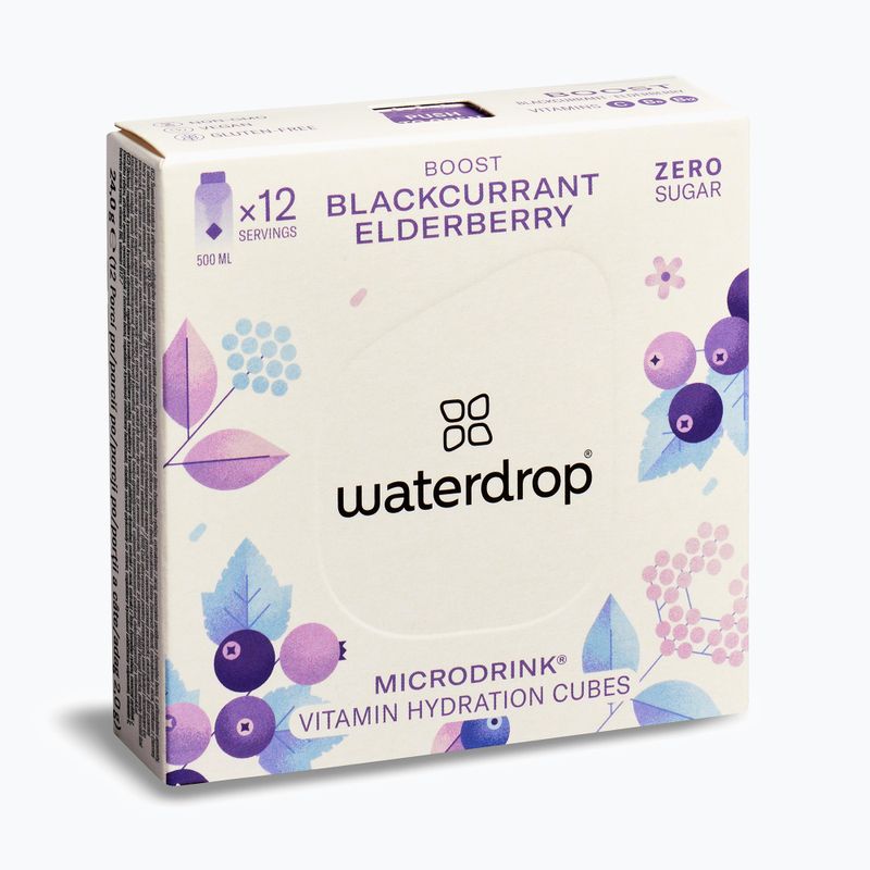 Napój izotoniczny waterdrop Microdrink Boost 12 kostek blackurrant/ eldelberry 3