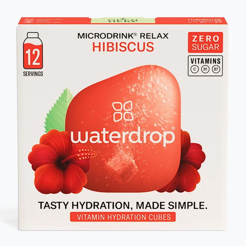 Napój izotoniczny waterdrop Microdrink Relax 12 kostek hibiscus acerola