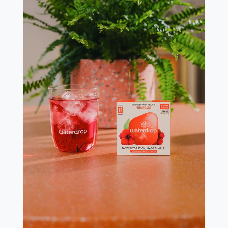 Napój izotoniczny waterdrop Microdrink Relax 12 kostek hibiscus acerola 3