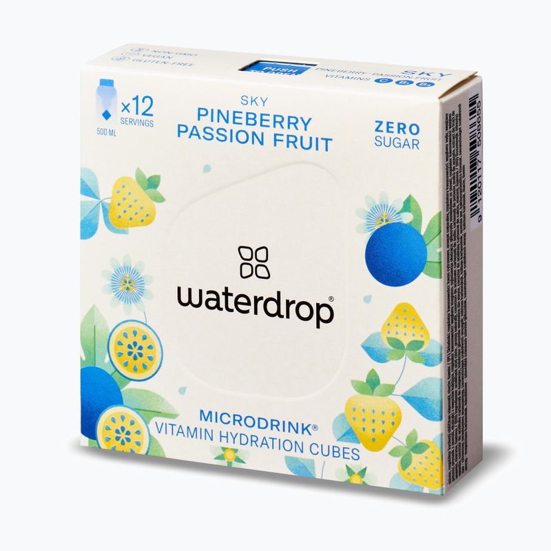 Napój izotoniczny waterdrop Microdrink Sky 12 kostek pineberry passion fruit 3