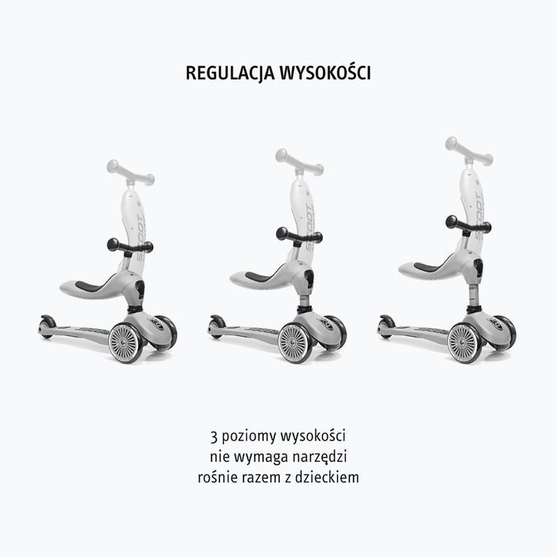 Hulajnoga trójkołowa dziecięca Scoot & Ride Highwaykick 1 Push And Go ash 7