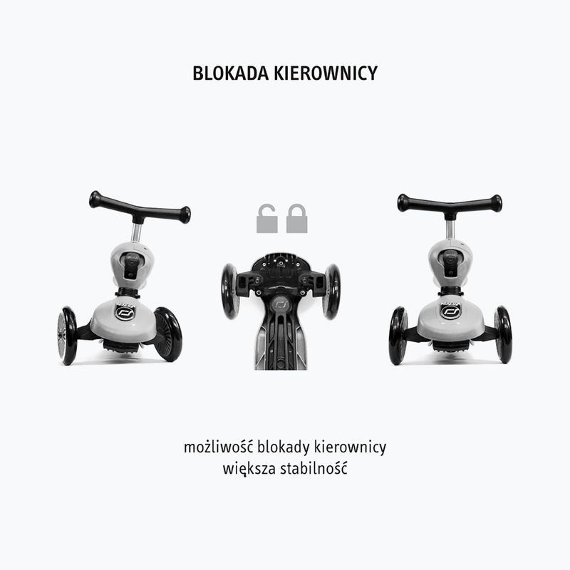 Hulajnoga trójkołowa dziecięca Scoot & Ride Highwaykick 1 Push And Go ash 10