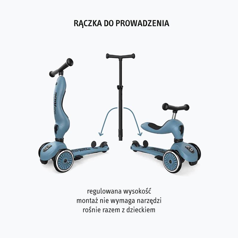 Hulajnoga trójkołowa dziecięca Scoot & Ride Highwaykick 1 Push And Go steel 9