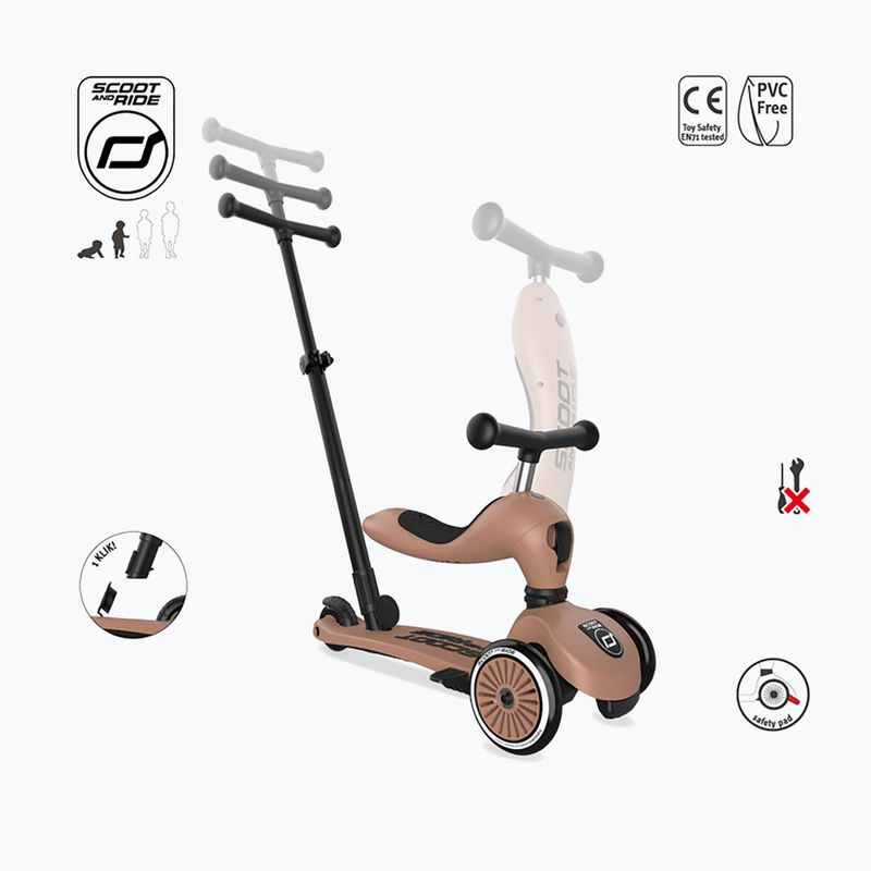 Hulajnoga trójkołowa dziecięca Scoot & Ride Highwaykick 1 Push And Go mocha 12