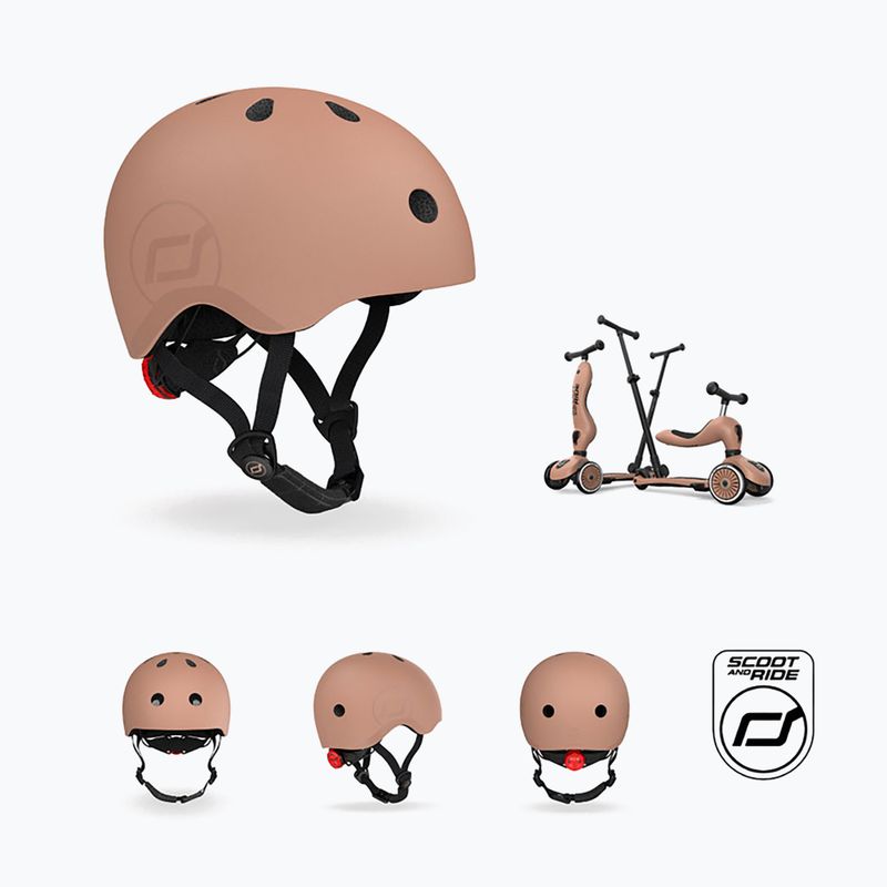 Kask dziecięcy Scoot & Ride S-M mocha 10