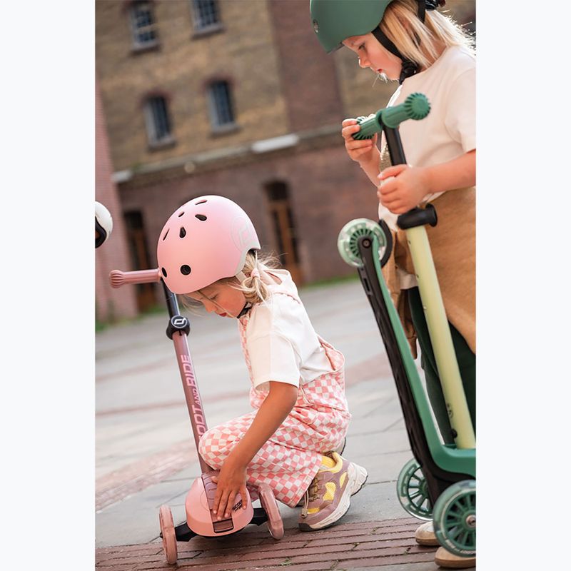 Hulajnoga trójkołowa dziecięca Scoot & Ride Highwaykick 3S 2w1 LED rose 16