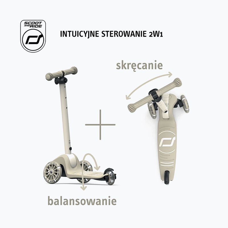 Hulajnoga trójkołowa dziecięca Scoot & Ride Highwaykick 3S 2w1 LED ash 3