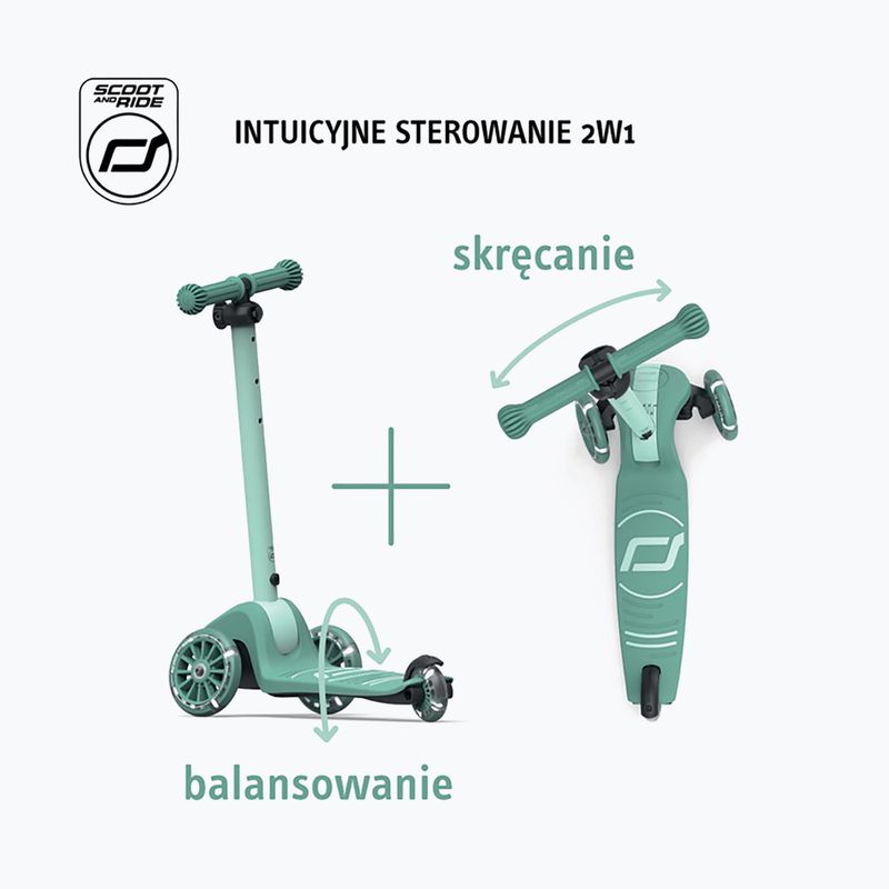 Hulajnoga trójkołowa dziecięca Scoot & Ride Highwaykick 3S 2w1 LED forest 3