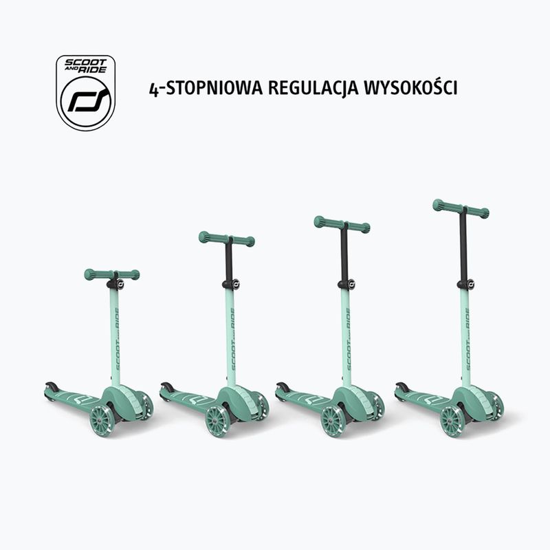 Hulajnoga trójkołowa dziecięca Scoot & Ride Highwaykick 3S 2w1 LED forest 4