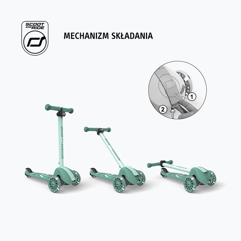 Hulajnoga trójkołowa dziecięca Scoot & Ride Highwaykick 3S 2w1 LED forest 5