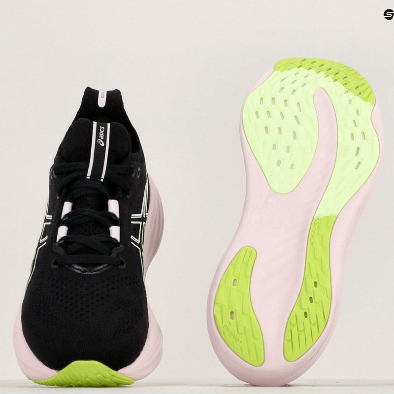 Buty do biegania damskie ASICS Gel-Nimbus 26 black/neon lime 11