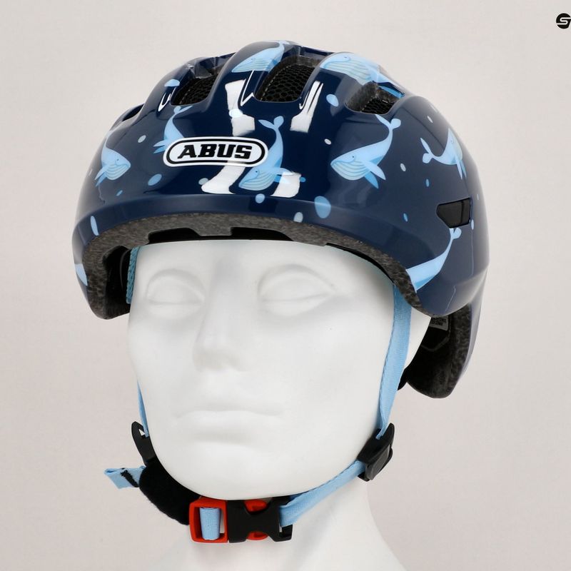 Kask rowerowy dziecięcy ABUS Smiley 3.0 blue whale 9