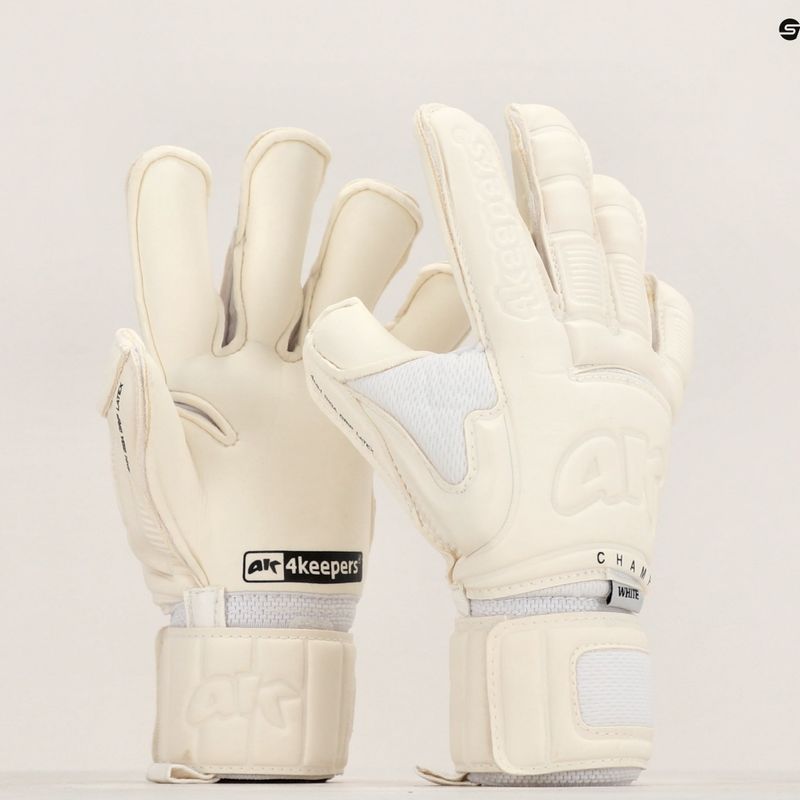 Rękawice bramkarskie dziecięce 4keepers Champ Gold White RF2G biały 5
