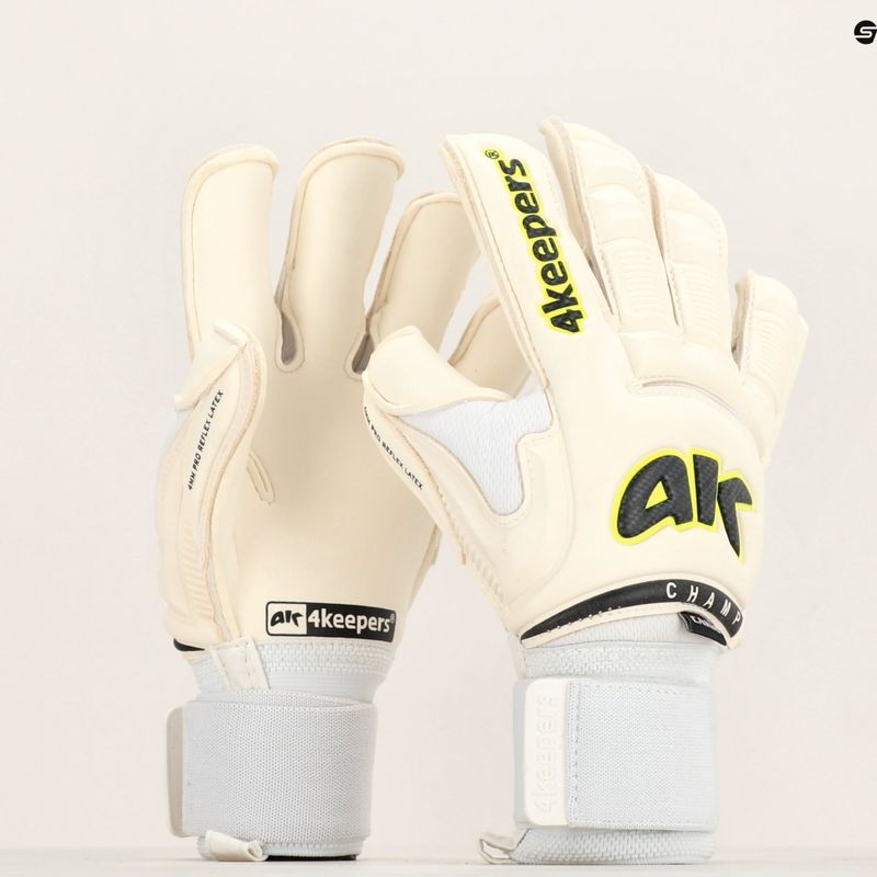 Rękawice bramkarskie 4keepers Champ Carbo VI RF2G strap biały 5