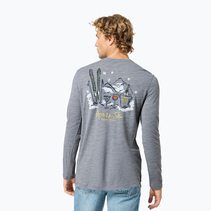 Longsleeve męski super.natural Apres Ski cashmere grey melange/various 3