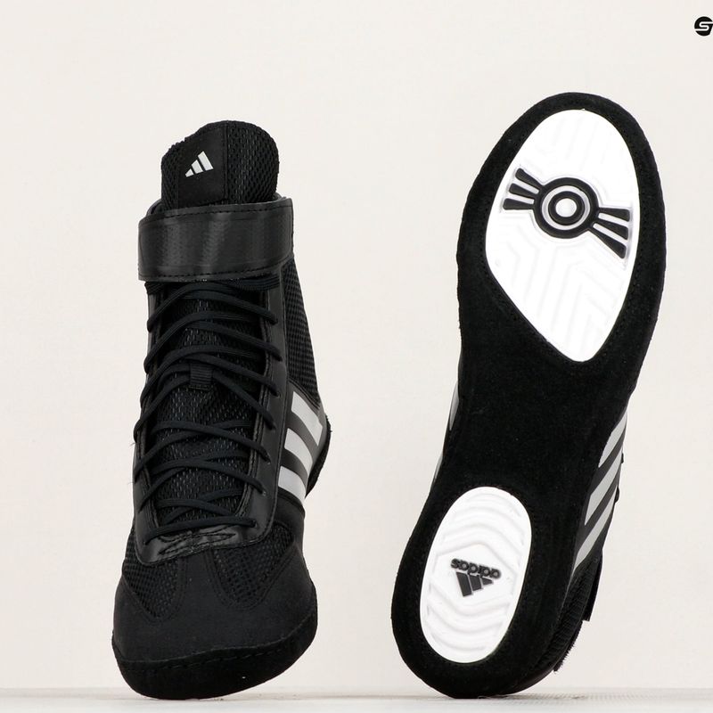 Buty bokserskie męskie adidas Combat Speed.5 black/silver BA8007 10