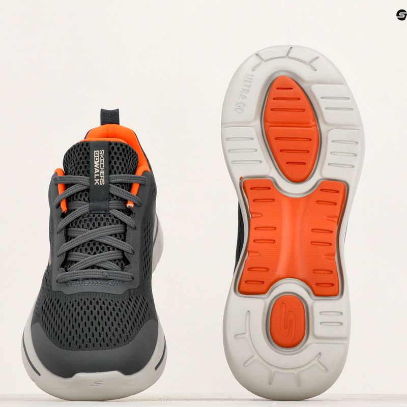 Buty męskie SKECHERS Go Walk Arch Fit Idyllic charcoal/white/orange 10