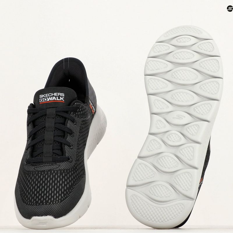 Buty męskie SKECHERS Slip-ins Go Walk Flex New World black/white/orange 10