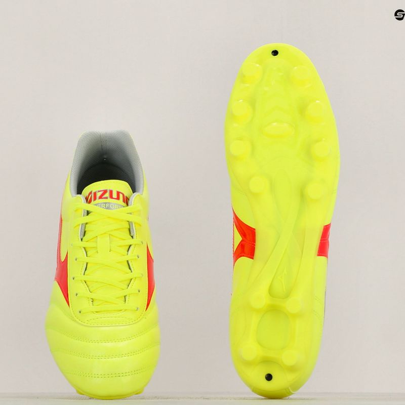 Buty piłkarskie Mizuno Morelia II Club MD safety yellow/fiery coral 2/galaxy silver 11