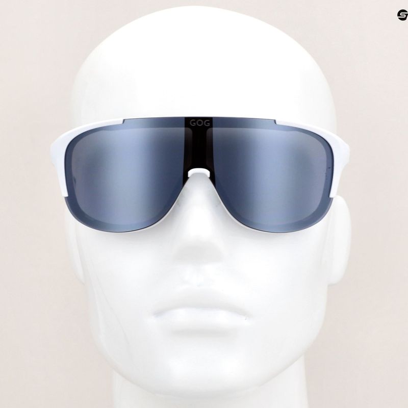 Okulary przeciwsłoneczne GOG Medusa matt white/grey/silver mirror 10