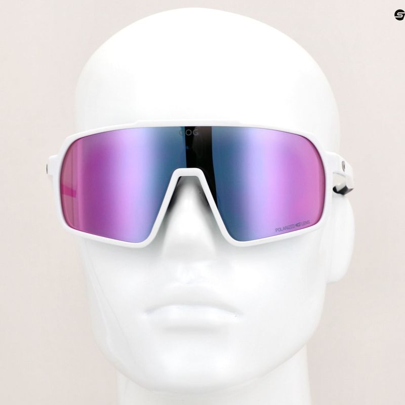 Okulary przeciwsłoneczne GOG Okeanos matt white/black polychromatic purple-green 7