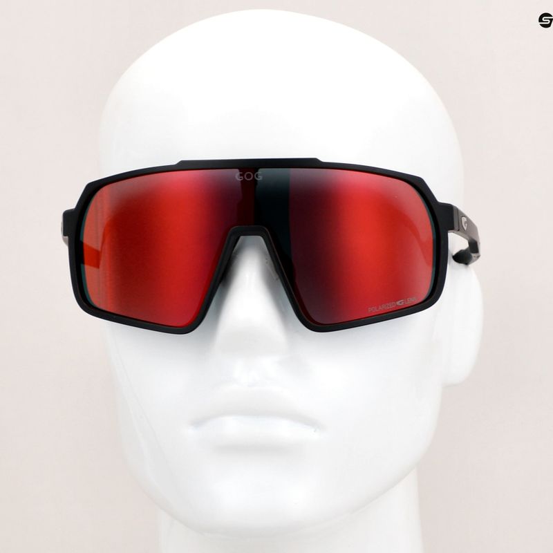 Okulary przeciwsłoneczne GOG Okeanos matt black/polychromatic red 7