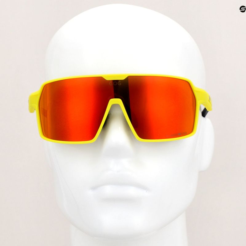 Okulary przeciwsłoneczne GOG Kronos matt neon yellow/black/ polychromatic red 10