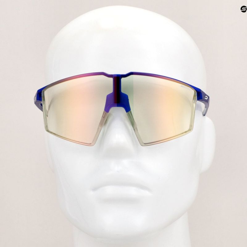 Okulary przeciwsłoneczne Julbo Edge Reactiv Light Amplifier metalic blue/white/multilayer gold pink 10