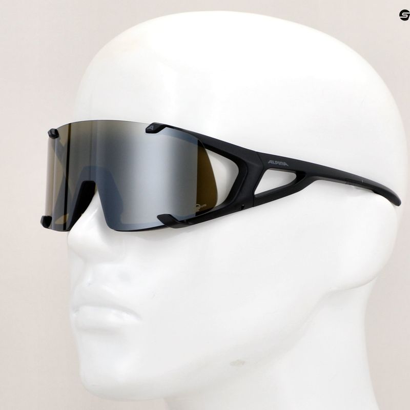 Okulary przeciwsłoneczne Alpina Hawkeye Q-Lite black matt/silver mirror 8