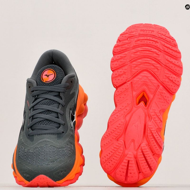 Buty do biegania damskie Mizuno Wave Sky 7 turbulence/white/carrot curl 11